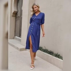 Robe Midi Bleue Bohème -Mode Bohème Soldes 3 b8e26673 af68 4c67 b139 292d37b1311a