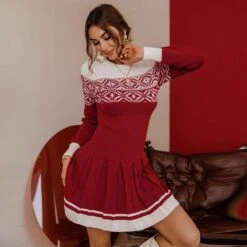 Robe Courte Plissée De Noël -Mode Bohème Soldes 5 eac45b80 3f72 4b9d b73d e144df73afd5