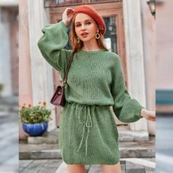 Robe Bohème Verte En Tricot -Mode Bohème Soldes 5 fd399e88 0516 4d04 baf1 4848472d752e
