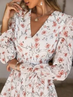 Robe Hippie À Fleurs Blanches -Mode Bohème Soldes 6 0b648080 2795 4e9d b811 365fa153088f