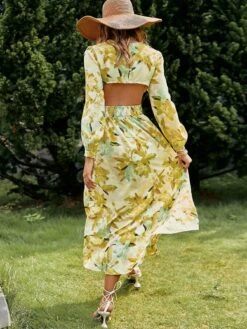 Robe Bohème Verte À Manches Bouffantes -Mode Bohème Soldes 6 e51fee1c e196 4fb8 83db c359166acd40