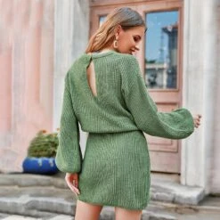 Robe Bohème Verte En Tricot -Mode Bohème Soldes 6 e91f357f c4ca 4ca5 8d88 714a9c76d7f1