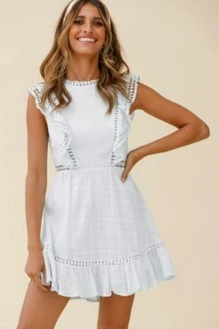 Robe Courte Bohème Blanche Élégante -Mode Bohème Soldes 800040001554350080 3e2b5fe3 8ec9 4458 8c00 11966a063666