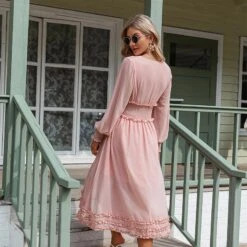 Robe Bohème Rose Avec Manches -Mode Bohème Soldes 836256575759843328 a597ed36 3d15 4609 872d c762322d42cf
