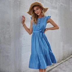 Robe De Demoiselle D'Honneur Bohème Bleue -Mode Bohème Soldes 839842206947737600 9db2845e 658e 4236 82e8 27759859e691