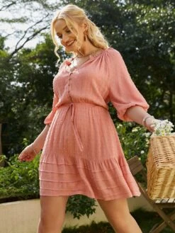 Robe Courte De Printemps En Rose -Mode Bohème Soldes 931129828680138752 c734217a d174 41f7 aabc 4fec83ffd2b1