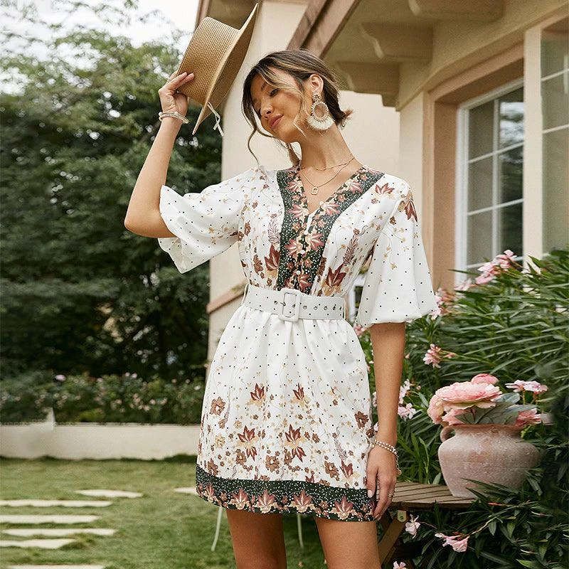 Robe D'Été Blanche Hippie 9 Robe D'Été Blanche Hippie – Image 7