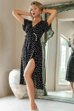 Robe Bohème Fluide Noire