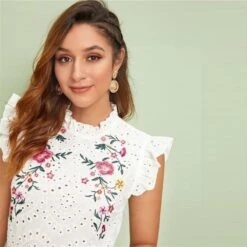 Blouse Hippie Chic Blanche -Mode Bohème Soldes Blouse Hippie Chic Blanche femme