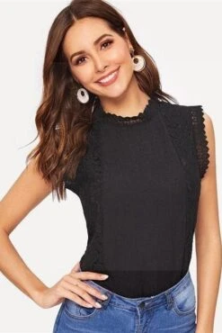 Boho Blouse Noir Femme