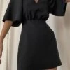 Robe Courte Bohème Chic Noire