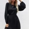 Robe Bohème Chic À Manches Longues Noire