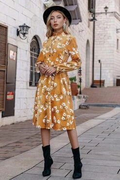 Robe Bohème Chic Jaune