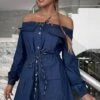 Robe Hippie En Jean -Mode Bohème Soldes Denim Hippie Dress Plus Size 2b0c1c43 dba1 4b14 85c8 a3c905ab3a0a