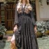 Robe Noire Brodée -Mode Bohème Soldes Embroidered Black Dress Peasant fc1f586a db41 469c a8c6 c7d4a8353901