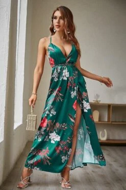 Robe Longue D'Été Bohème Verte