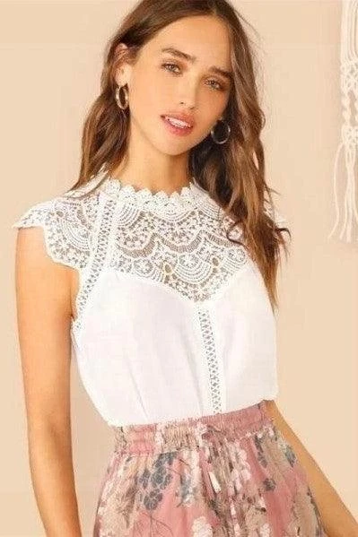 Haut Blanc Bohème Chic 3 Haut Blanc Bohème Chic