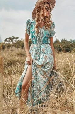 Robe Longue À Fleurs Hippie