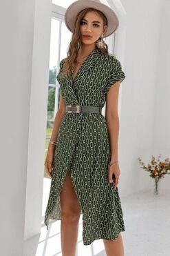 Robe De Plage Vert Olive Pour Les Vacances
