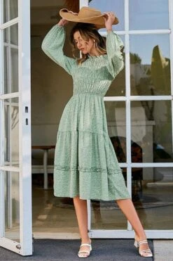 Robe Bohème Vert Clair