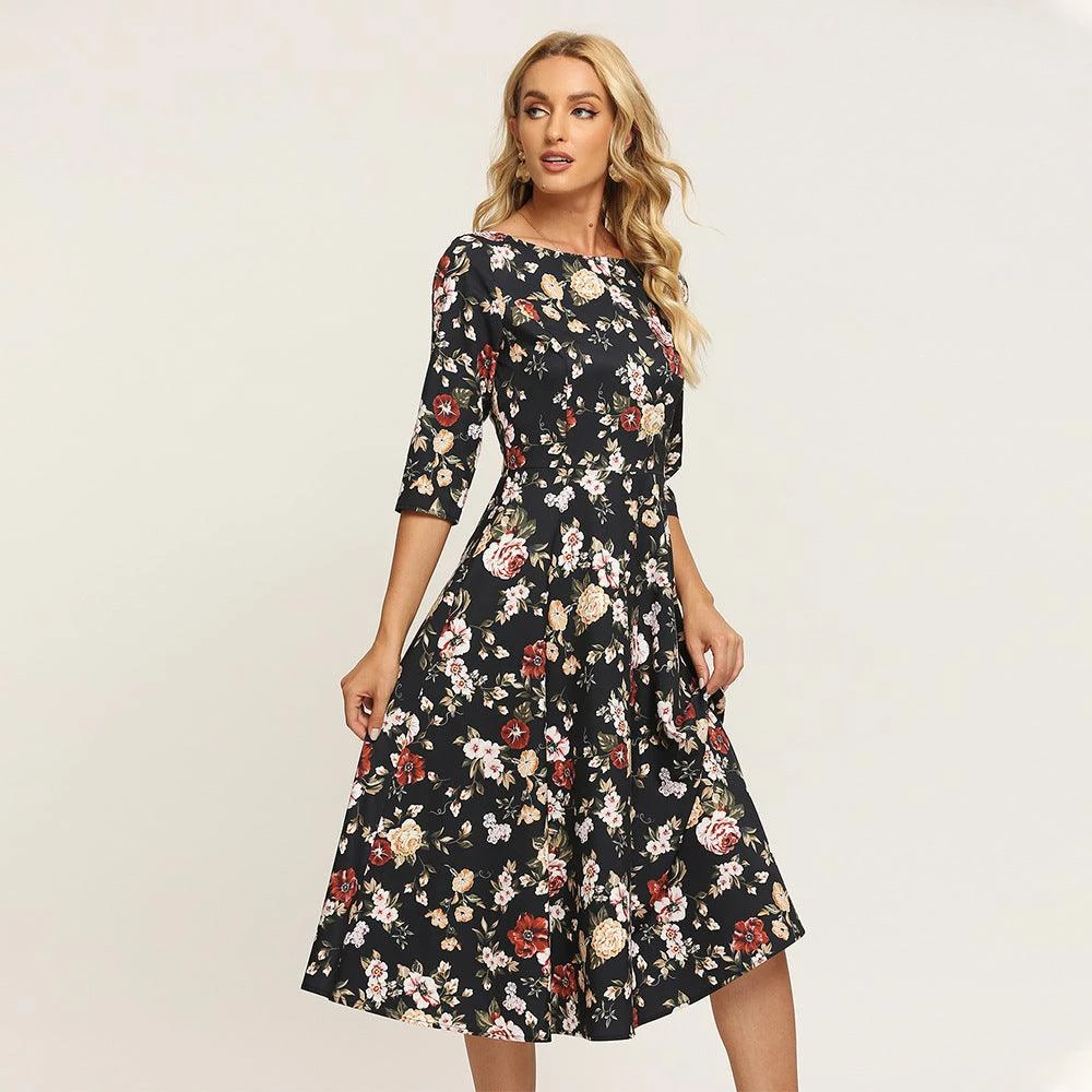 Robe À Fleurs D'Automne Bohemuan 4 Robe À Fleurs D'Automne Bohemuan – Image 2