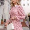 Robe Rose À Fleurs Avec Manches Bouffantes Pour Femme -Mode Bohème Soldes Pink Floral Dress Women With Puff Sleeve 2022 e4359f79 99e9 400d 81e2 7b931f1e8c22