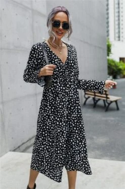 Robe Noire À Pois Pour Femme