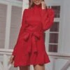 Robe Bohème Rouge Courte -Mode Bohème Soldes Red Boho Dress Short Sundress 4c246d6b c817 4ba1 9e39 864dce4efca6