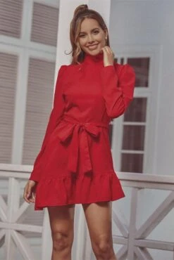 Robe Bohème Rouge Courte