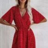 Robe D'Été Rouge -Mode Bohème Soldes Red Summer Dress Long Sleeve 6859ab27 868b 42e3 a1f7 99397e541df3