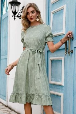 Robe Vintage Vert Sauge