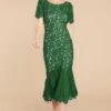 Robe Sexy Verte Dos Nu -Mode Bohème Soldes Sexy Green Backless Dress Hippie