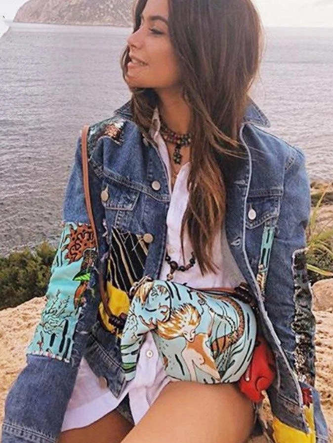 Veste En Jean Bohème Chic 3 Veste En Jean Bohème Chic