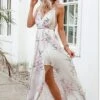 Robe Longue En Mousseline De Soie Blanche