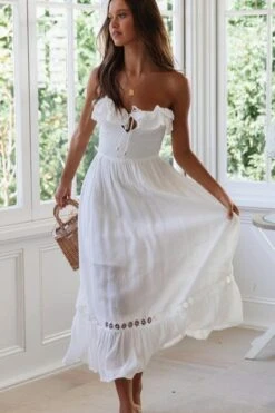 Robe Longue Tzigane Blanche