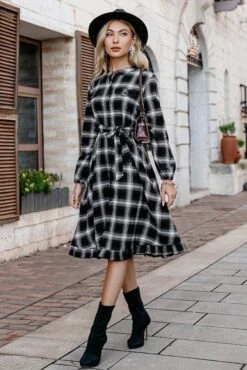 Robe Bohème Noire Hiver