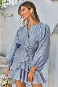 Mini Robe Bohème Bleu Clair