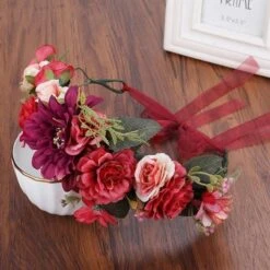 Couronne De Fleurs <br />Rouge Mariage