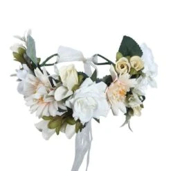 Couronne De Fleurs <br />Blanche Cheveux