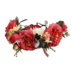 Couronne De Fleurs <br />Rouge Et Blanc