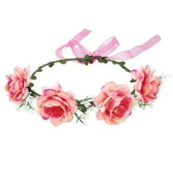 Couronne De Fleurs <br />Cheveux Rose