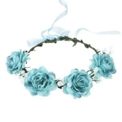 Couronne De Fleurs <br />Bleu Vert